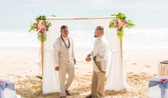 thumbnails of a beauitful wedding over looking the ocean