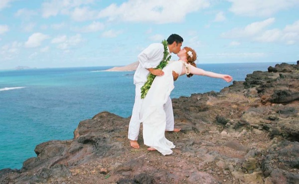 Ashley on the cliffs at Makapuu, close up