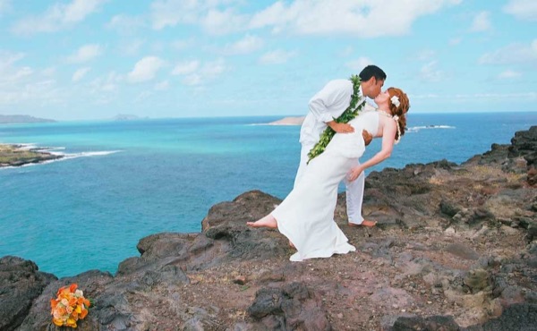 Ashley on the cliffs at Makapuu, from another angle