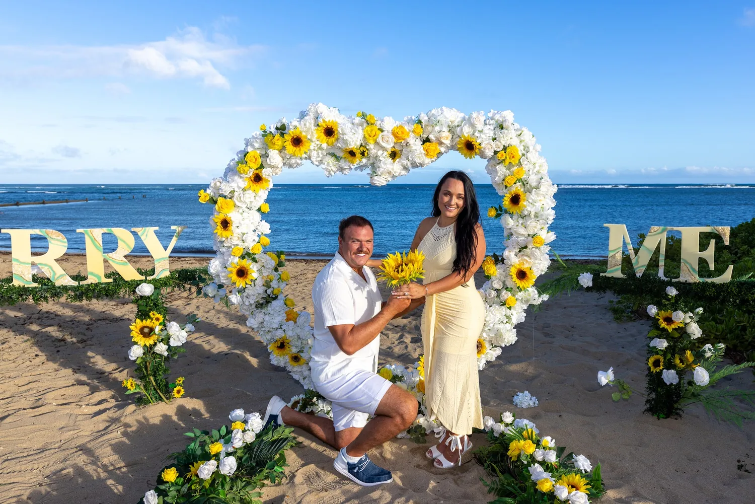The proposal from above with the flower heart