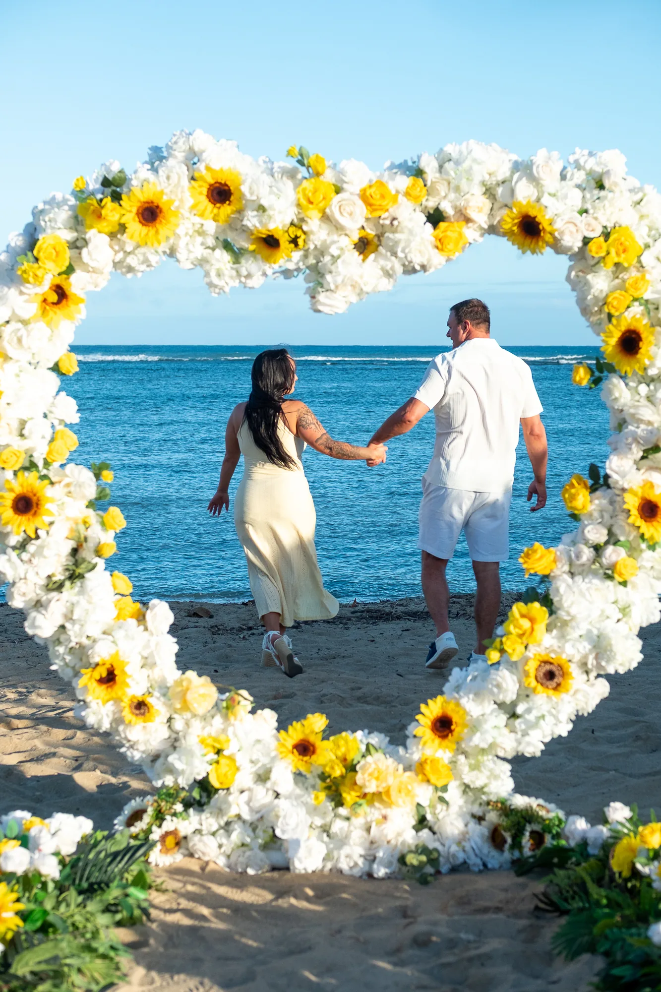 Standing together in the heart frame