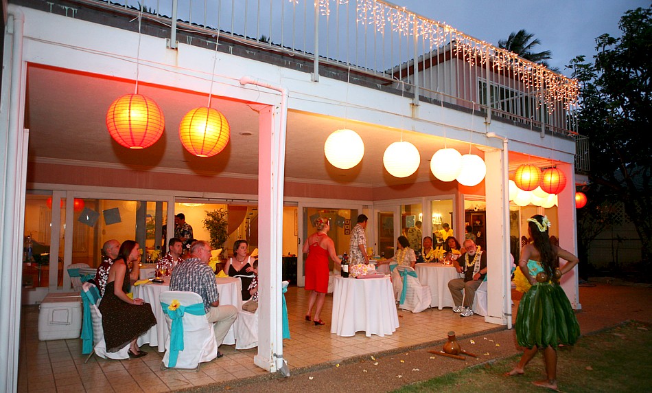 Doing the hula for the reception time