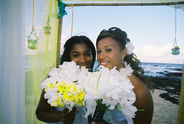 Jamillah with her bridesmaids