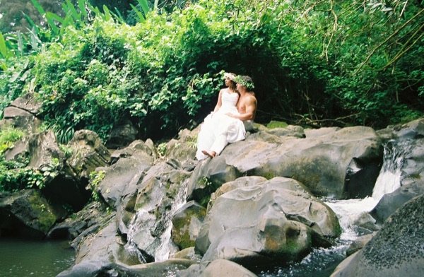 Jamillah deep in the jungle of Oahu, from another angle