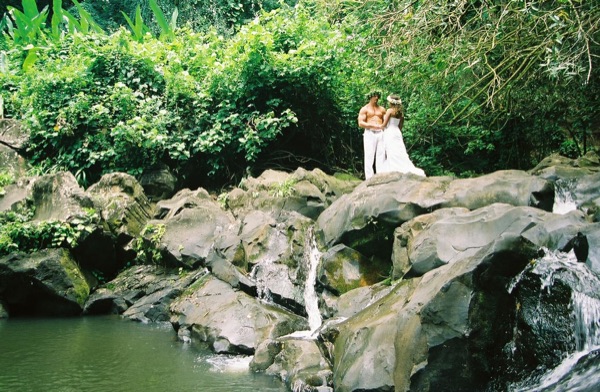 Jamillah deep in the jungle of Oahu