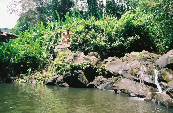 Jamillah and Brandon in the Nuuanu rainforest, one more photo
