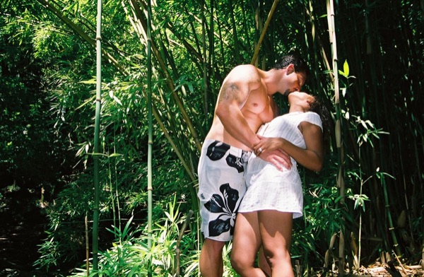 Jamillah and Brandon in the Nuuanu rainforest, another happy moment