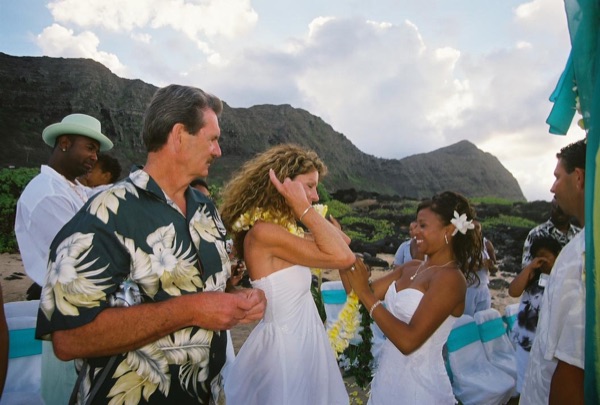 Jamillah and Brandon's turquoise themed beach ceremony