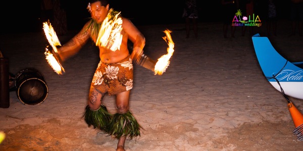 A Tahitian dancer performing for the guests, another moment