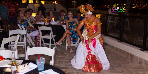 A Tahitian dancer performing for the guests, more from the day