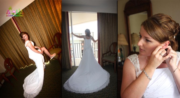 Jennifer getting ready Outrigger hotel