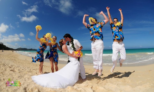 Jump while kissing the bride Jennifer