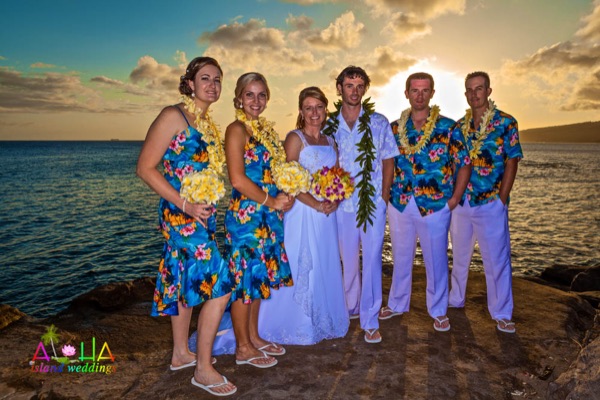 With the bridal party at china walls