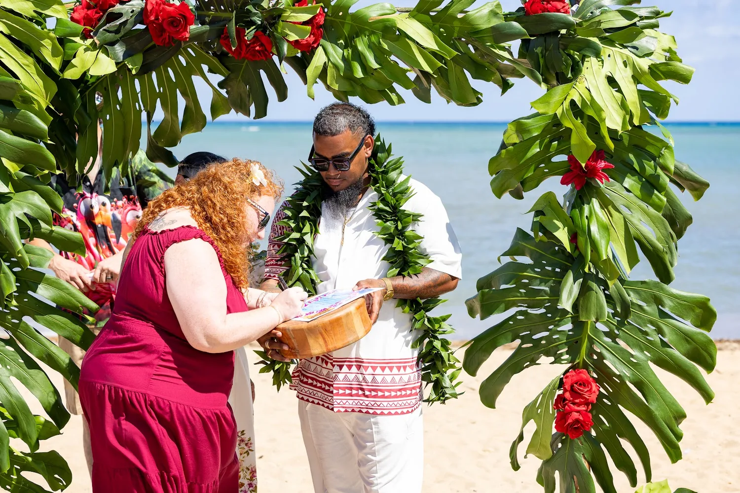 Family gathered for the kava ceremony