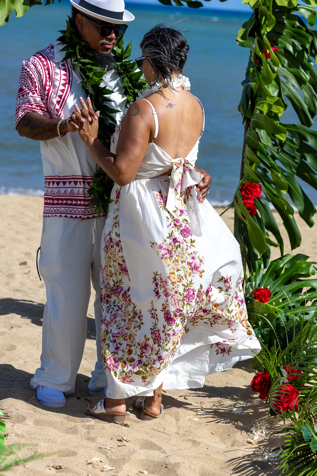 Close up of their first dance