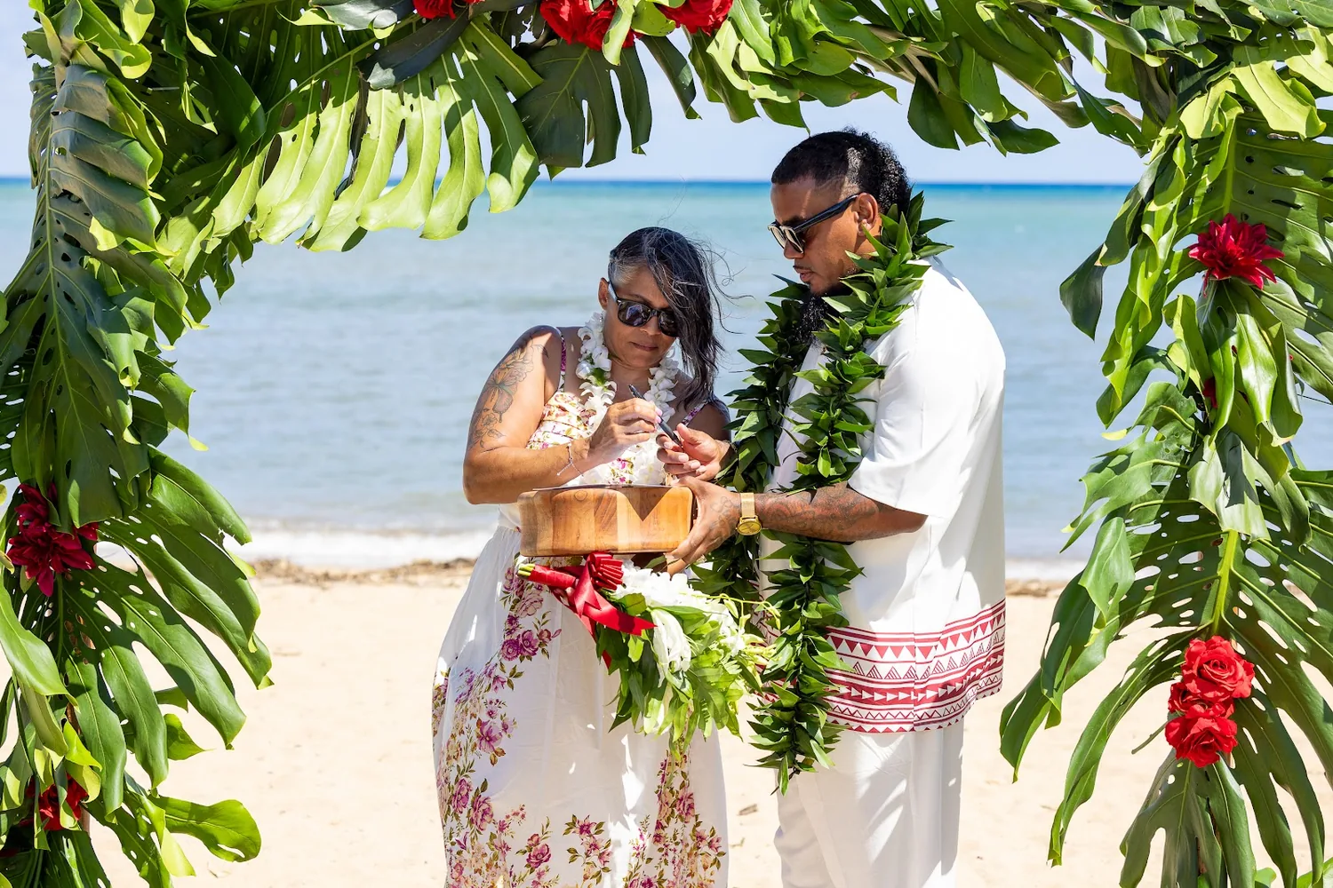 Kava being served to the couple