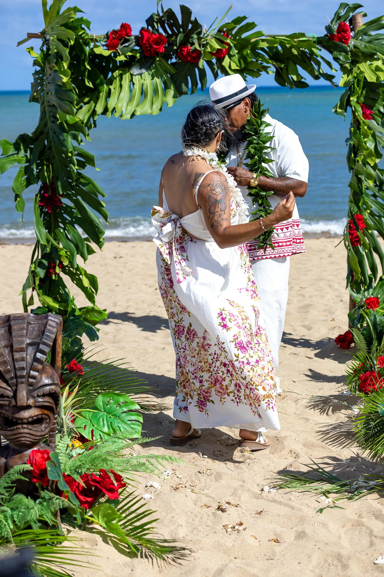 Swaying together in the sand