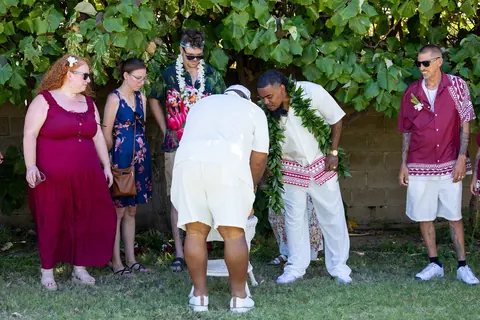 A quiet moment during the kava ceremony