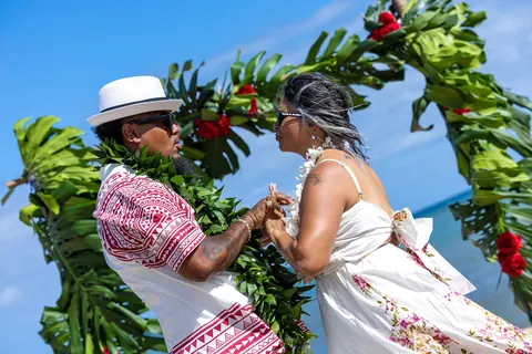 A dip at the end of the dance