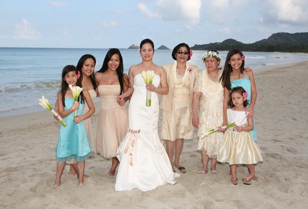 Jo and Rey with their bridal party, another moment