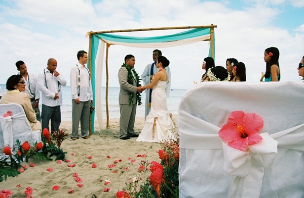 Jo and Rey's ceremony at the gazebo, from another angle