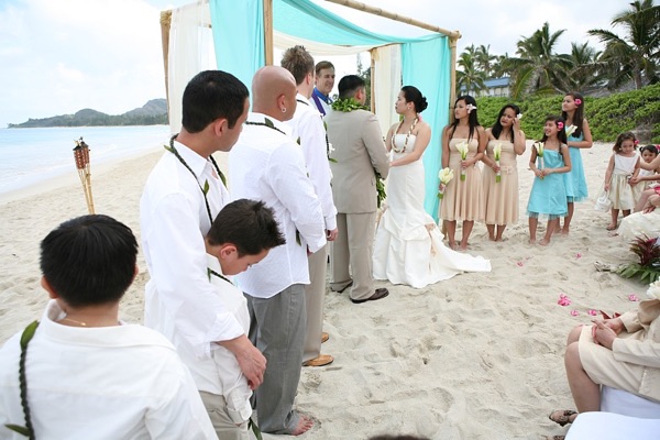 Jo and Rey with family at the gazebo, from another angle