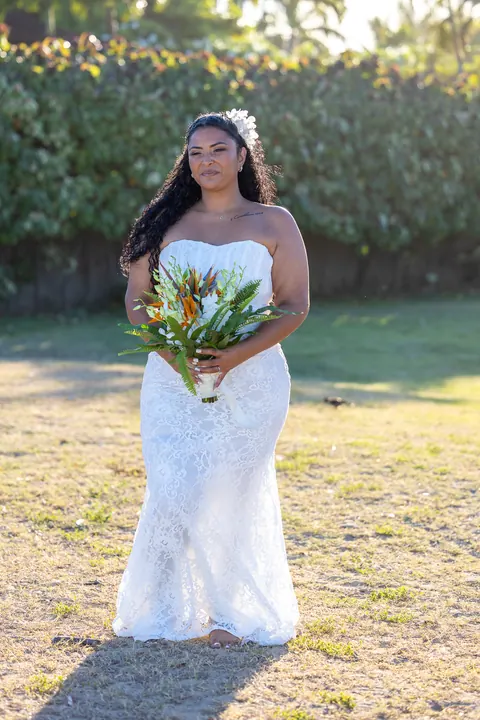 Dianna on the lawn before the ceremony