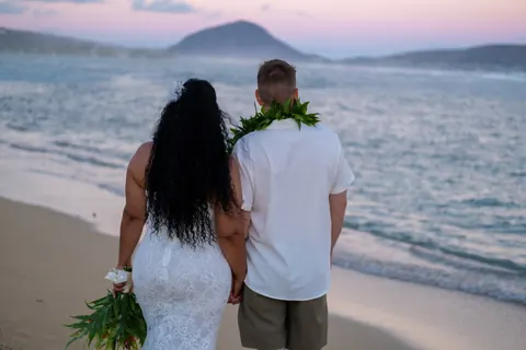 Looking out at the ocean together