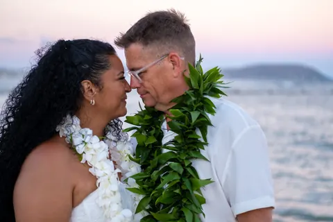 Nose to nose at sunset