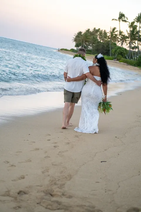 Strolling the shoreline in the evening light
