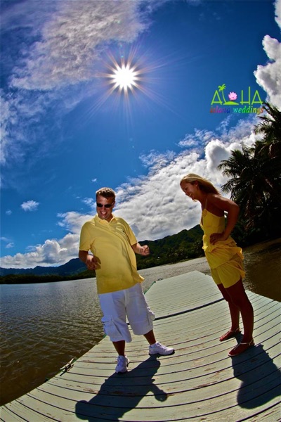 Krista and Charlie dancing on the sand