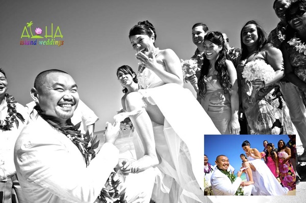 Laughing while taking off the garter copy