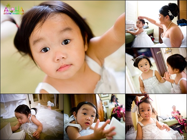 Leling's little girl getting ready in the room
