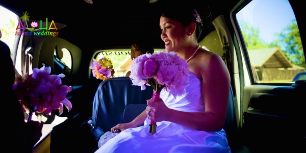 The bridal party in the limo, photo 9