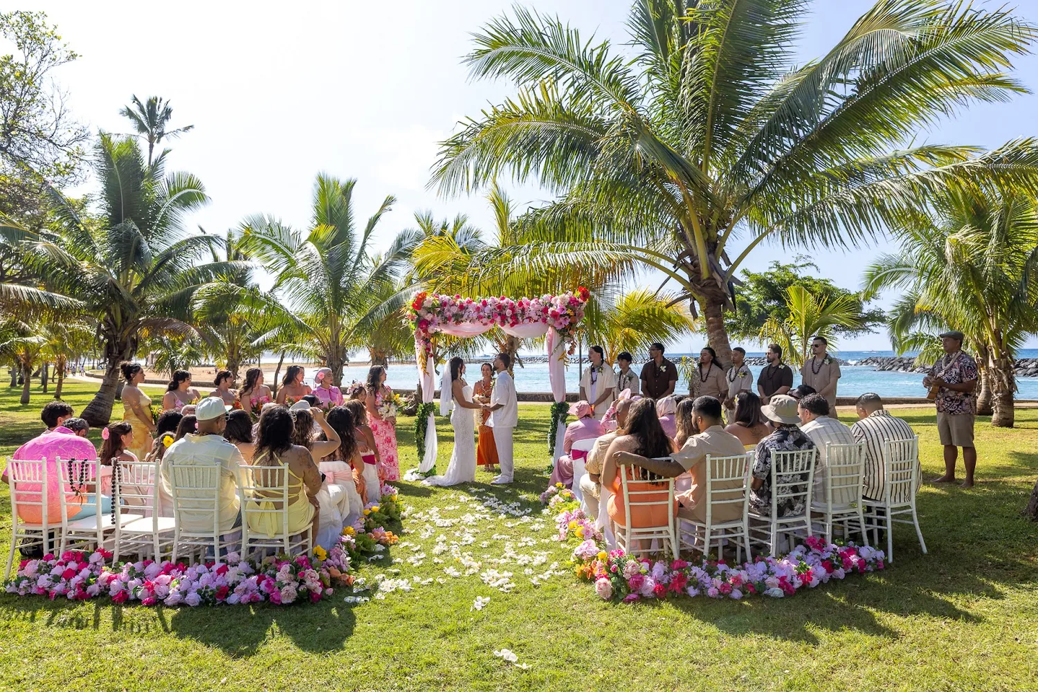 Guests seated as the bridal party walks in