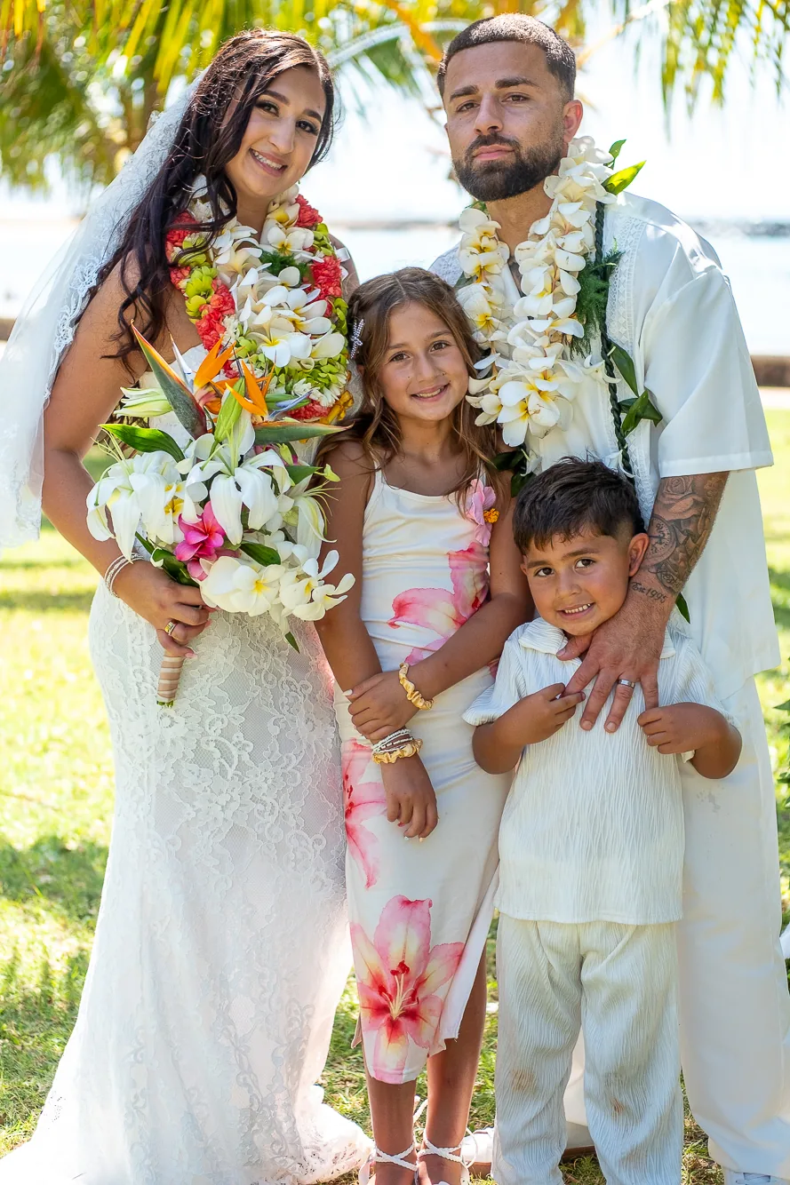 Lila with their daughter and son