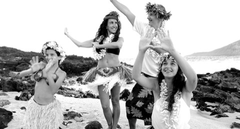 A dance after the renewal of their vows on the beach at Makapuu