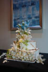Naheshae wedding cake at reception in Hawaii