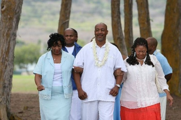 Naheshae and Damarus during the ceremony
