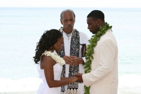 Naheshae and Damarus during the ceremony, side by side