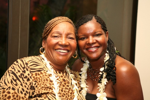 Family and friends at the reception, in a happy moment