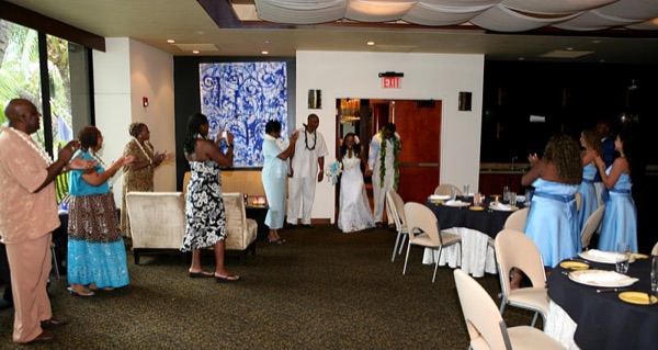 Walking into the reception room Naheshae
