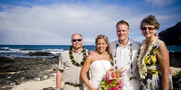 The bridesmaids in pink on the lava rocks, more from the day