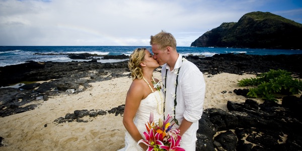 The bridesmaids in pink on the lava rocks, another photo