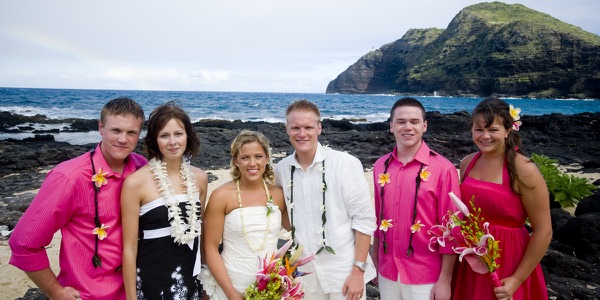 Natasha and Tyson celebrating by the sea, a moment later