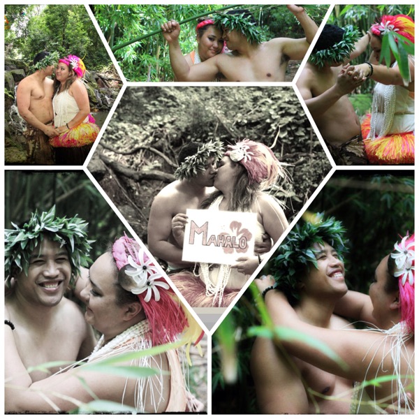 Mahalo collage from Riini and Terry's wedding photo tour