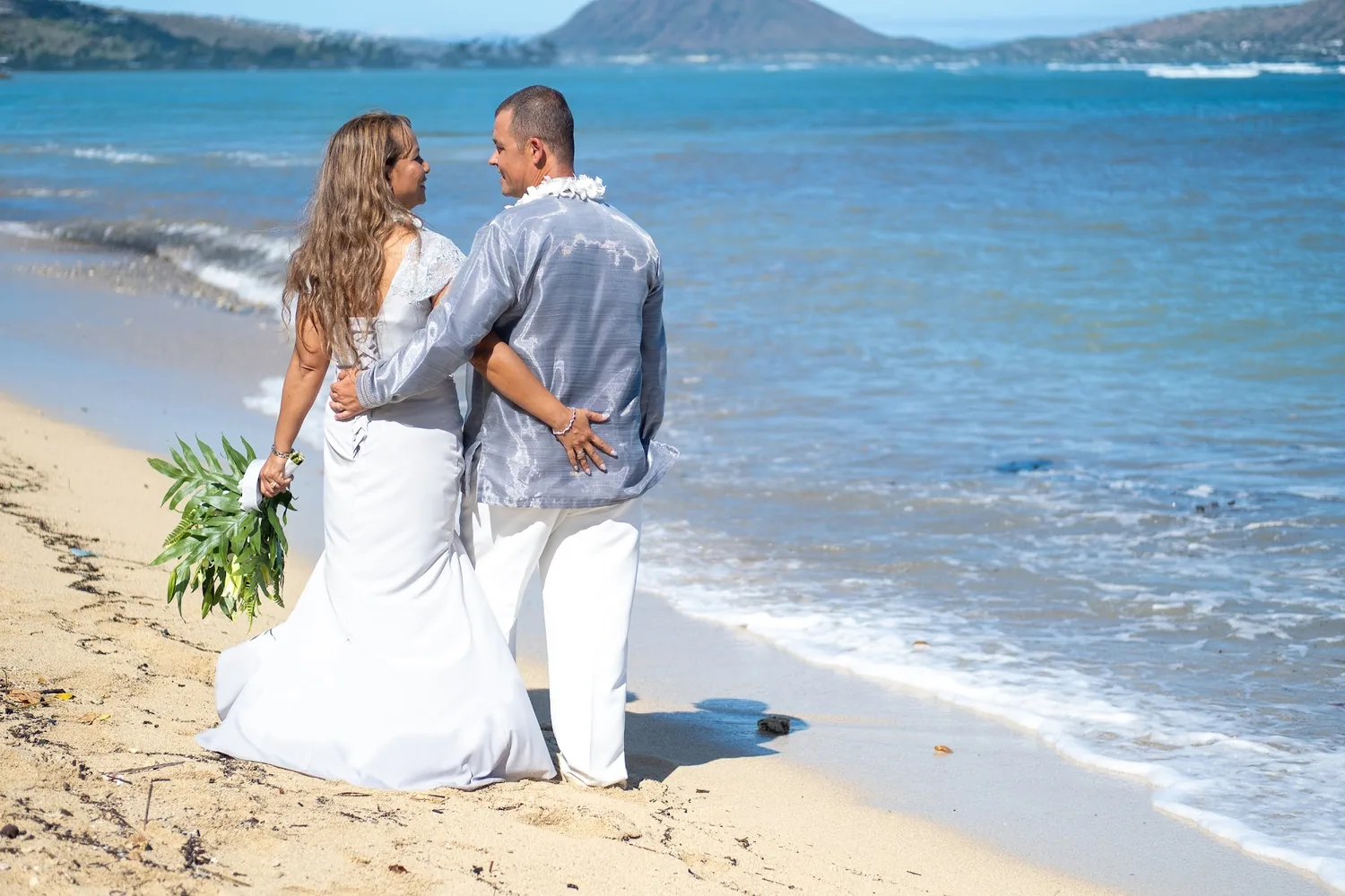 By the ocean with Koko Head behind