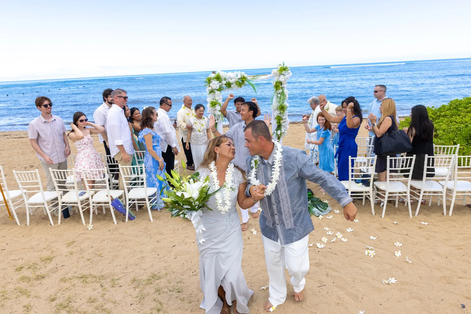 Celebrating down the aisle
