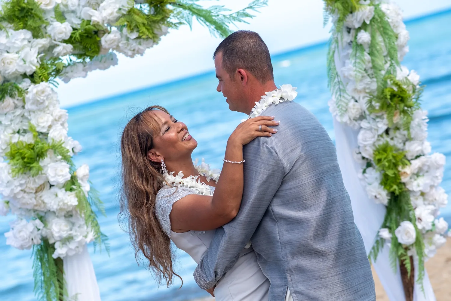 A twirl during their first dance