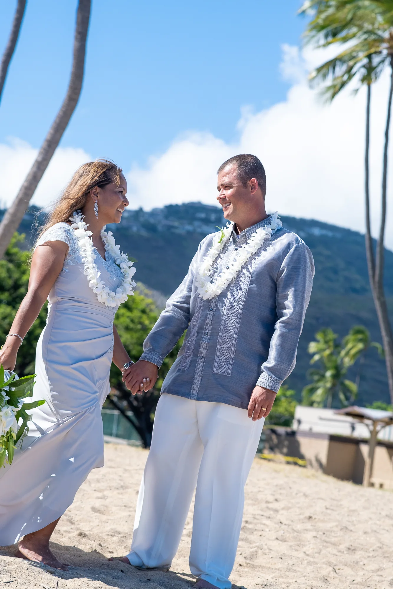 Hand in hand by the palms